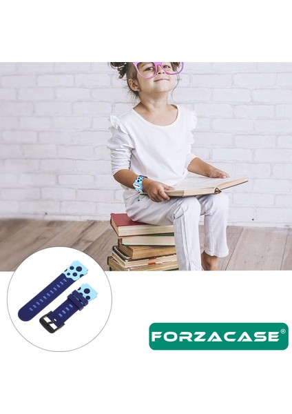 Havit KW12 4g Akıllı Çocuk Saat ile Uyumlu Çift Renk Şık Silikon Kordon Kayış - FC891