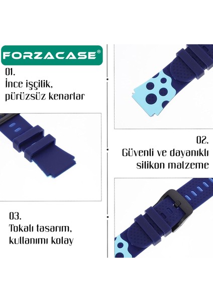 Havit KW12 4g Akıllı Çocuk Saat ile Uyumlu Çift Renk Şık Silikon Kordon Kayış - FC891