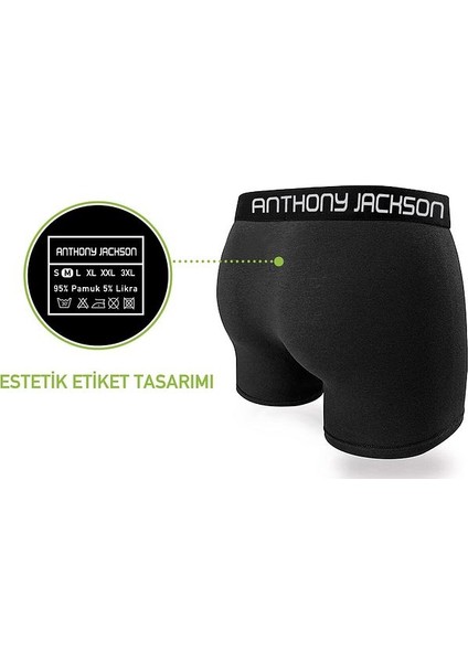 Likralı 3'lü Kutu Premium Erkek Boxer Harwey modelleri