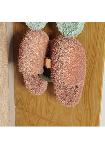 3 Adet Yapışkanlı Banyo Terlik Tutacağı , Terlik Havlu Elbise Askısı Saklamak Düzenleyici Askı