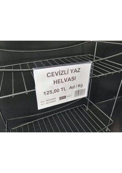 50 Adet Pvc Şeffaf Etiketlik Tele Cama Geçme Asma Takılabilir Ürün Raf Etiketlik Cebi Depolar Tel Raflar Sallanan Asılan Takılan Etiketlik