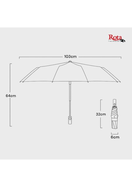 10 Telli Ekstra Dayanıklı Fiber Tel Otomatik Açılır/kapanır Şemsiye 3060
