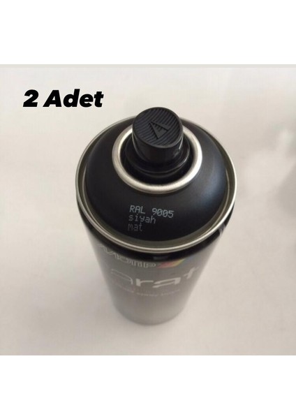 2'li Carat 400 ml Sprey Boya Mat Siyah RAL9005