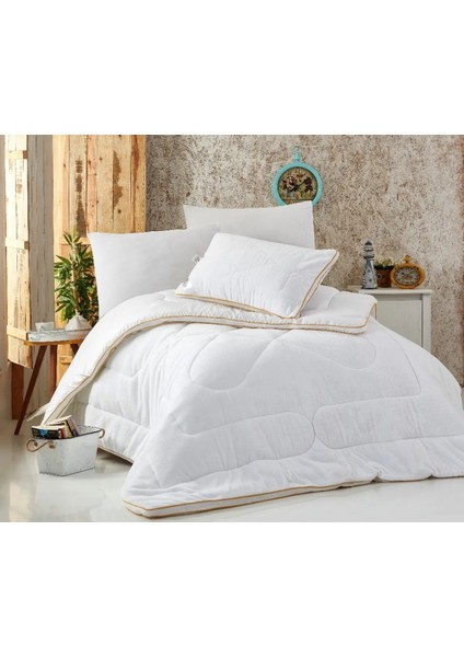 Gold Serisi Soft Klimalı 4mevsim Tek Kişilik Yorgan 155X215 cm , Yumuşak ve Hava Kanallı