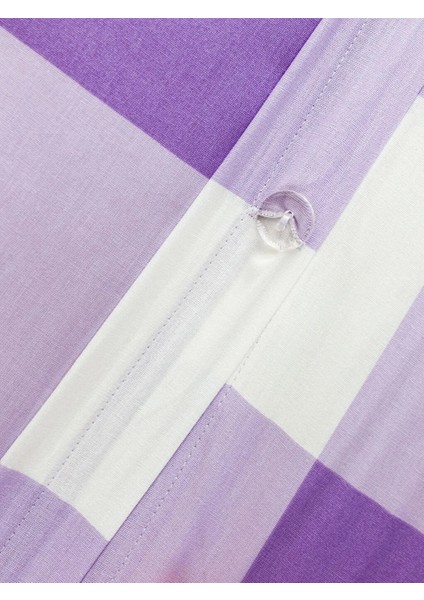 Lcw Home Lila Ekose Desenli Çift Kişilik Nevresim Seti 200X220 cm fırsatları