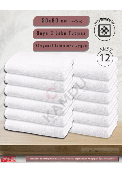 Mikrofiber Havlu (50 x 90 cm ) (12 Adet ) Berber Havlusu,, El Yüz Havlusu, Kuaför Havlusu, Sporcu Havlusu fiyatları
