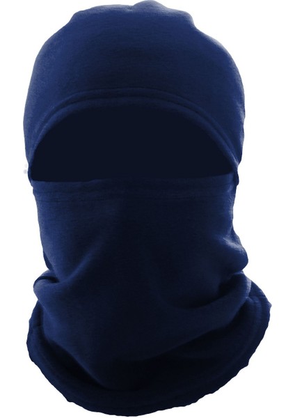 Açık Lacivert Polar Kar Maskesi Termal Kışlık Şapka Bere Boyunluk Motorcu Kask Bere Unisex Balaclava