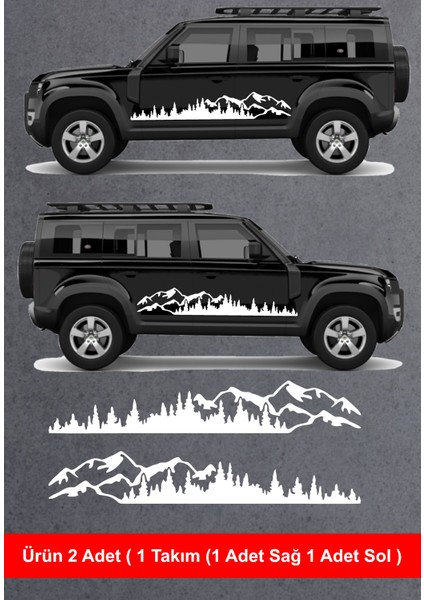 Dağ Orman Kuş 4x4 Offroad Kamp Sticker Araba Oto Karavan Etiket 02163