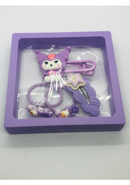 Kuromili 4'lü Saç Tokası Seti Kutulu (Sanrio-Kuromi) modelleri