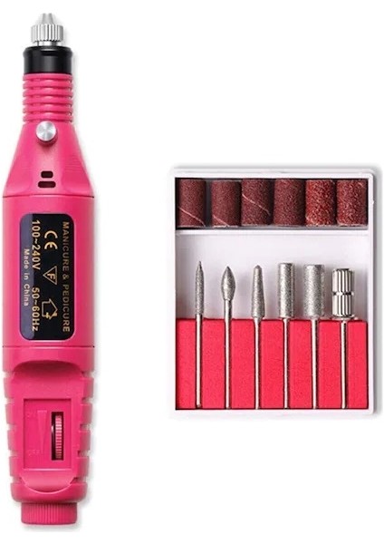6 Uçlu Elektrikli Manikür Pedikür Seti ( 2000-300RPM Hız ) (4835)