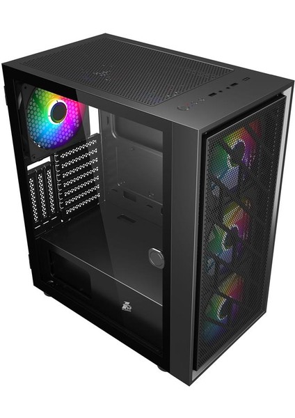 Ar7 Siyah 650W 80+ Argb 4X12CM Fan Temperli Cam Mesh USB 3.0 Atx Kasa