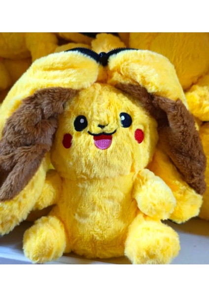 Pokemon Pikachu Peluş Oyuncak Hediyelik Sürpriz Peluş 40CM Uyku Arkadaşı Fermuarlı