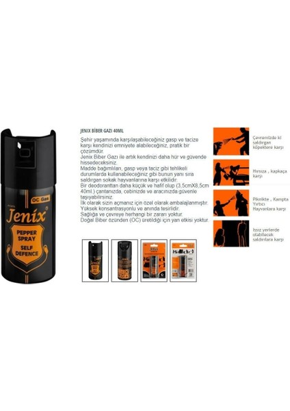 Jenix Biber Gazı 40ML Oc Göz Yaşartıcı Sprey (4835) modelleri