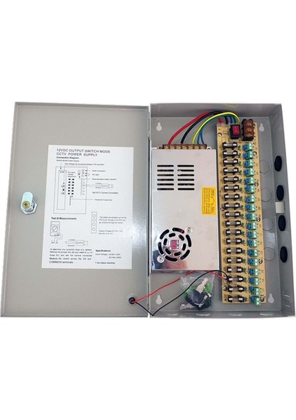 -20A-BX Smps 20 Amper Dc 12VOLT Kutu Tipi Fanlı Box Adaptör