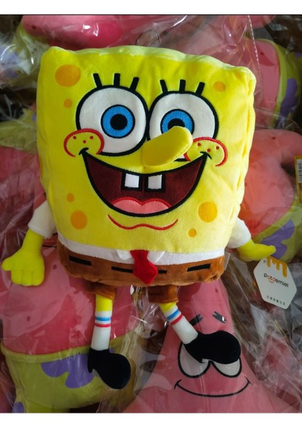 Sünger Bob Peluş Oyuncak Kawaii Uyku Arkadaşı 35CM Yeni Stil Sünger Bob Serisi