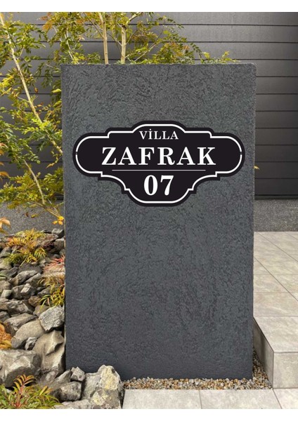 Villa - Daire - Apartman Tabelası Kapı No 60 x 30 cm Alüminyum Kompozit modelleri