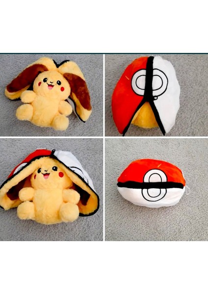 Pokemon Pikachu Peluş Oyuncak Hediyelik Sürpriz Peluş 40CM Uyku Arkadaşı Fermuarlı