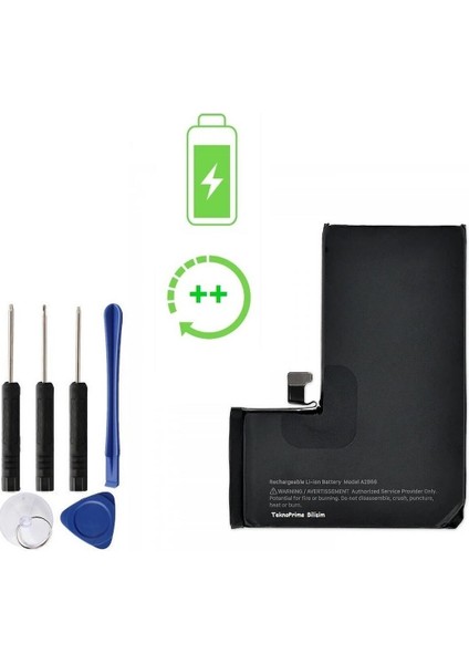 Apple iPhone 15 Pro Max Ile Uyumlu Güclendirilmis Ithal Pil Batarya