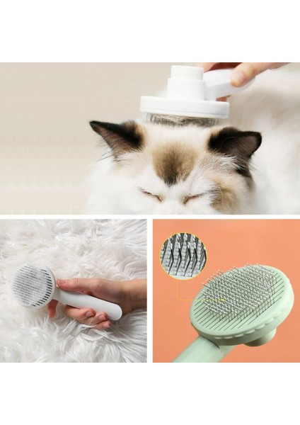 Basmalı Kedi Köpek Tüy Toparlayıcı Masaj Etkili Pet Fırçası (4886)