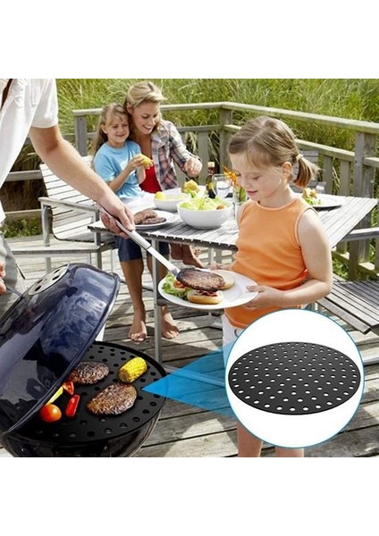 Renkli Isıya Dayanıklı Yıkanılabilir Silikon Fırın ve Airfryer Yuvarlak Pişirme Matı 23 cm