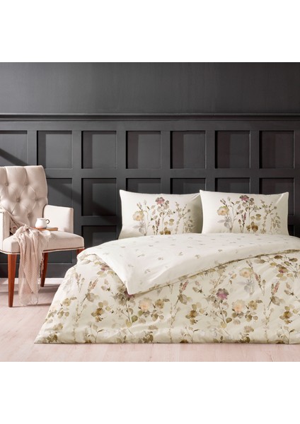 Nina Ranforce Çift Kişilik Nevresim Takımı Bej