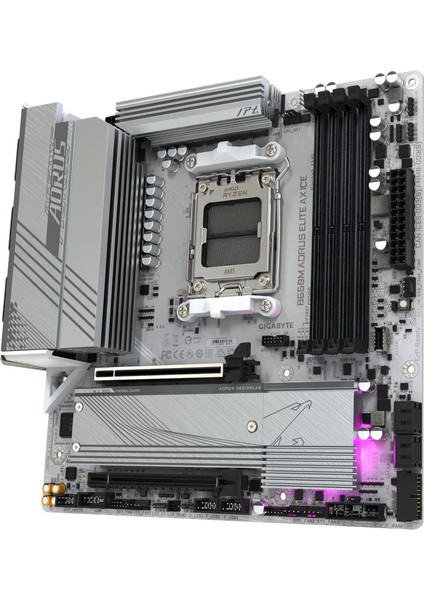 Gıgabyte B650M Aorus Elıte Ax Ice Ddr5 Am5 B650 Motherboard (Beyaz)