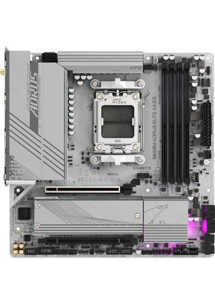 Gıgabyte B650M Aorus Elıte Ax Ice Ddr5 Am5 B650 Motherboard (Beyaz)