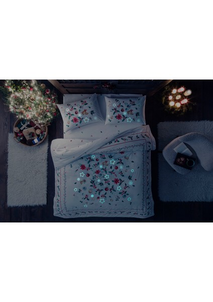 Çift Kişilik Ranforce Nevresim Takımı Charm Beyaz