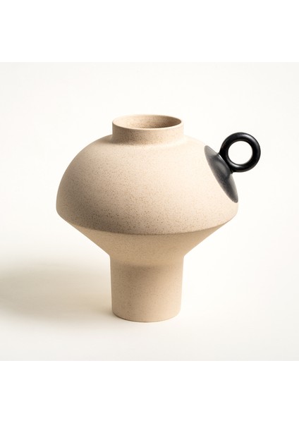 Lızbon Earthenware Vazo 28 x 25 x 27 cm Bej