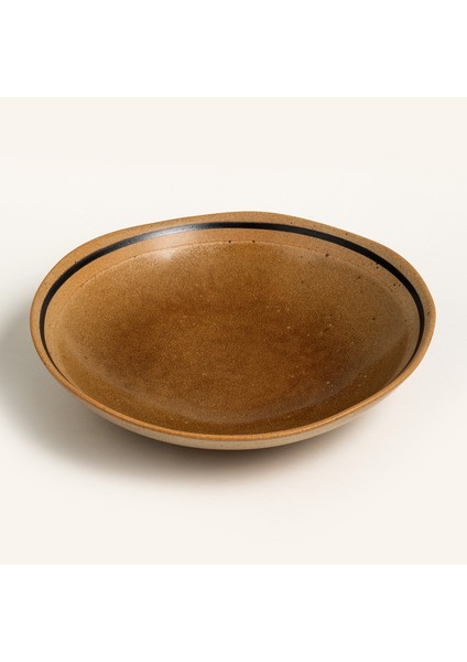 Lızbon Stoneware Çukur Tabak 23X23X5 cm Kahverengi