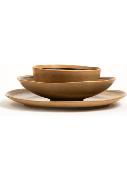 Lızbon Stoneware Çukur Tabak 23X23X5 cm Kahverengi indirimleri