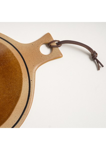 Lızbon Stoneware Servis Tabağı 33X27X1 cm Kahverengi