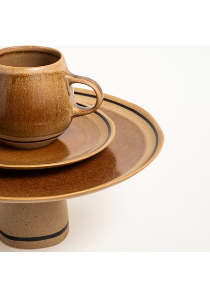 Lızbon Stoneware Pasta Tabağı 20 cm Kahverengi indirimleri