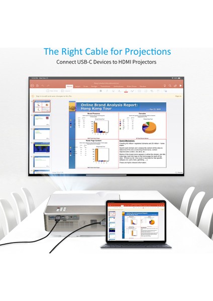 4K 60Hz Type C To HDMI Görüntü Aktarım Kablosu CH-0021