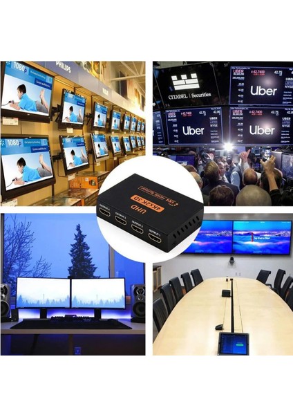 4K Ultra Hd 3D 4 Port HDMI Splitter Çoğaltıcı