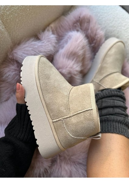 Betty Içi Tüylü Yünlü Kalın Tabanlı Kadın Bot