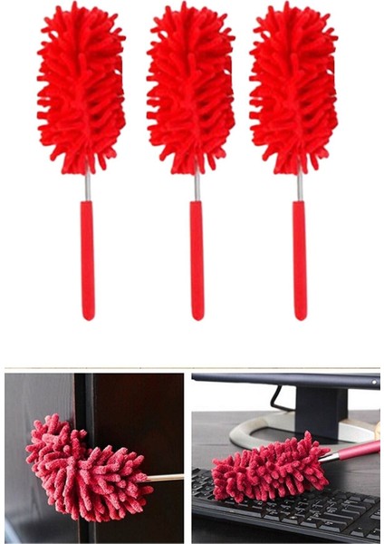 Mikrofiber Başlıklı Teleskobiktoz Alma Püskülü Duster - Büyük Boy (4886)