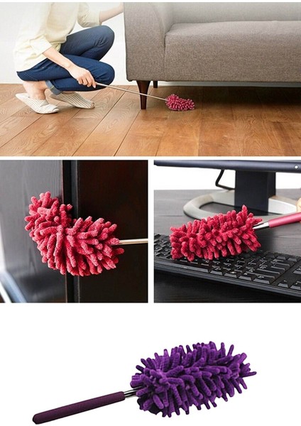 Mikrofiber Başlıklı Teleskobiktoz Alma Püskülü Duster - Büyük Boy (4886)