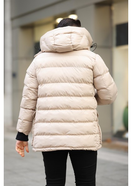 Erkek Kapşonlu Torba Cepli Kışlık Uzun Mont indirimleri