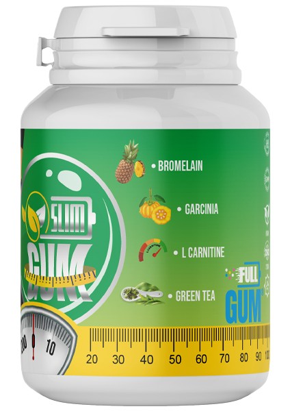 Full Gum Slim - Bromelain, Garcinia, L Carnitine, Green Tea Ekstraktlı Dolgulu Sakız modelleri
