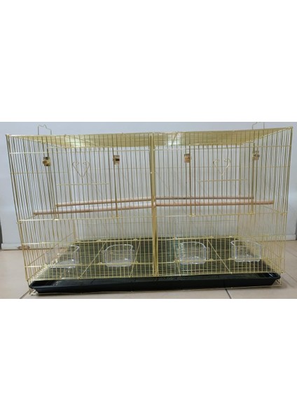 Çifthane Kafes 77x46x46 cm Pirinç Renk fırsatları