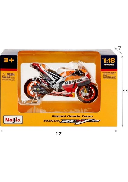 May 36372 Repsol Honda Team Motosiklet 2021 1:18 -Necotoys