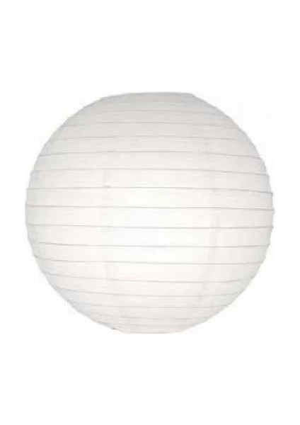 Dekoratif Çin Feneri - Kağıt Lamba - Beyaz - Dev Boy