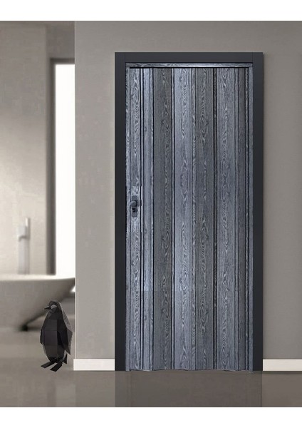 Antrasit Renkli Camsız 12 mm - En 117 cm Akordiyon Kapı modelleri