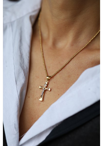 14 Ayar Altın Istavroz (Haç) Kolye Ucu