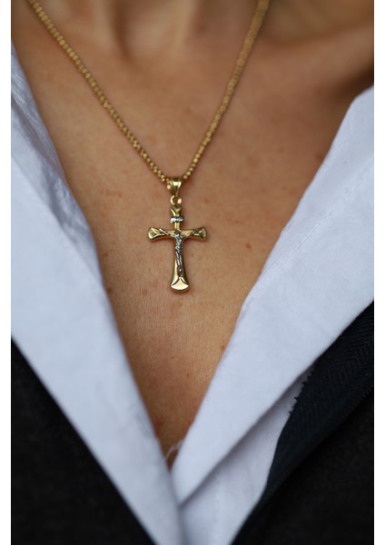14 Ayar Altın Istavroz (Haç) Kolye Ucu fırsatları