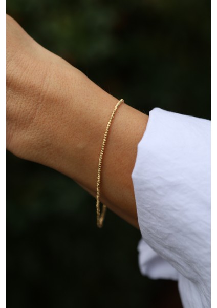 14 Ayar Altın Mini Dorika Dizisi Bileklik