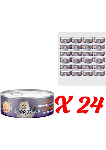 Yetişkin Kediler Için Tavuklu & Karidesli Konserve 24X70 gr