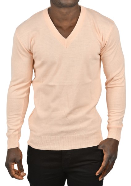 Slim Fit V Yaka Basic Triko Ince Kazak 2505494