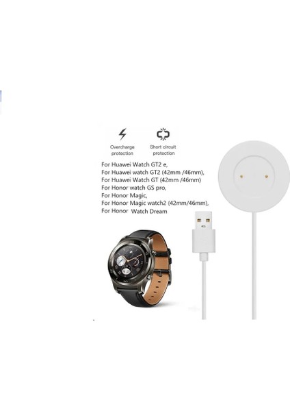 Huawei Watch Gt 2e Uyumlu Manyetik USB Şarj Kablosu 1 Metre modelleri